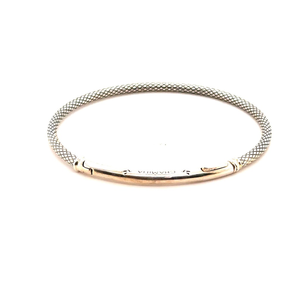 Chamilia Vintage Sterling Silver 925 Mesh Bangle Bracelet 7.25 inch